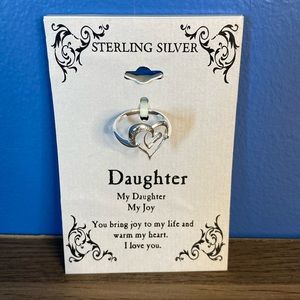 Sterling Silver Daughter Heart Ring